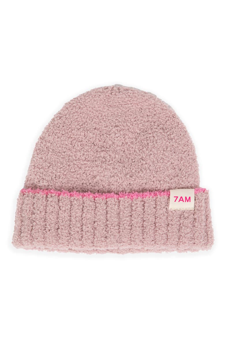 Kids' Fuzzy Beanie, Main, color, ASH ROSE/ VIVID PINK