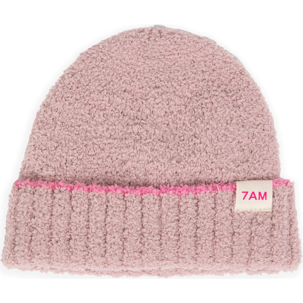 7 A.m. Enfant Kids' Fuzzy Beanie In Ash Rose