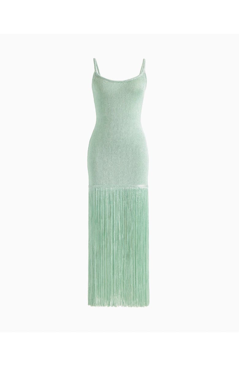Dodiee Isabelle fringe dress, Alternate, color, Misty Jade