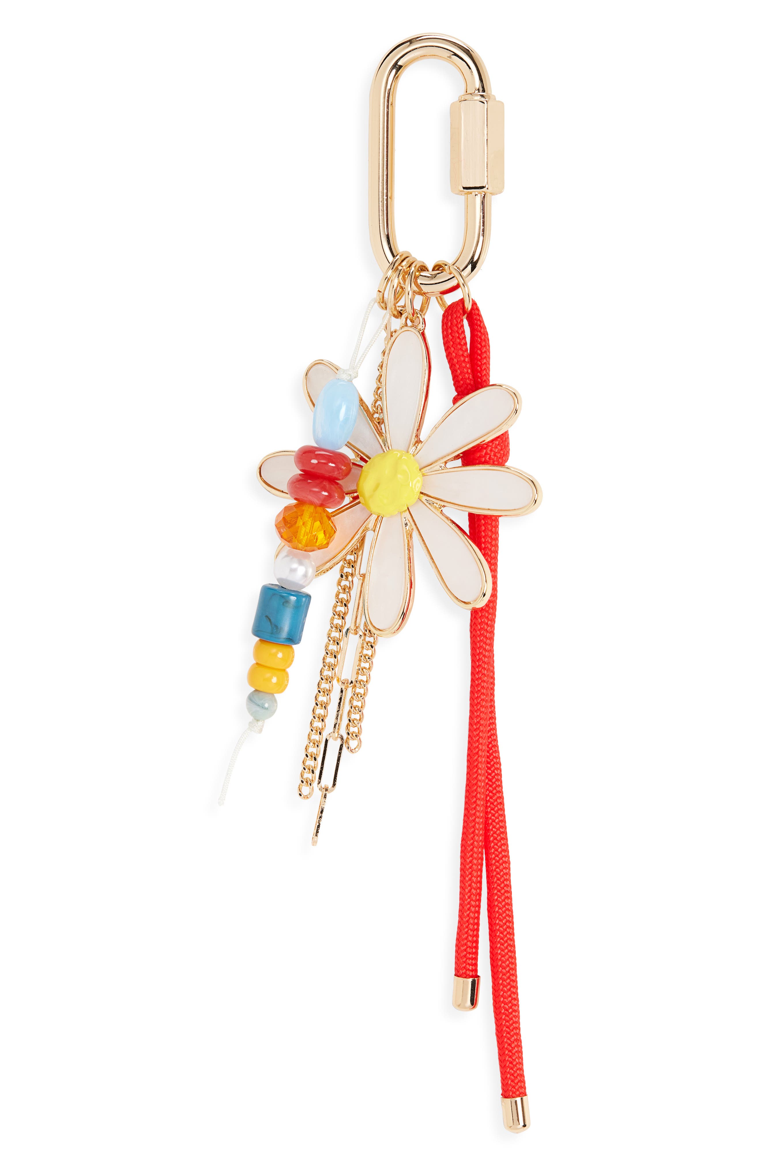 Chelsea28 Daisy Cluster Bag Charm, Main, color, White Multi- Gold