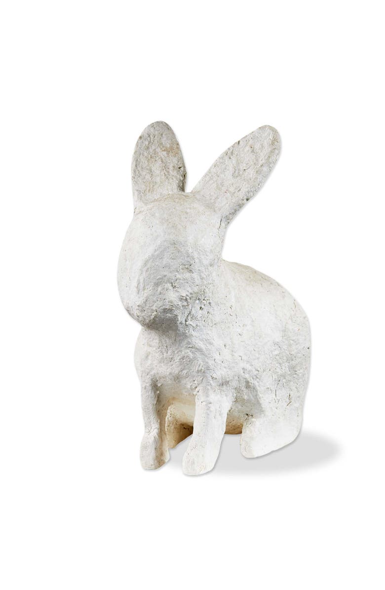 tag Paper Mache Bunny Decor for Spring and Summer Holiday, Main, color, White