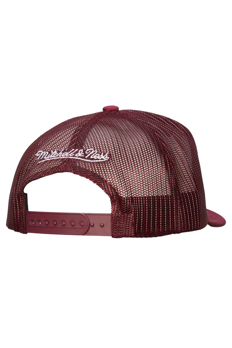 Men's Mitchell & Ness White/Burgundy Colorado Avalanche Gridlock Trucker Adjustable Hat, Alternate, color, White