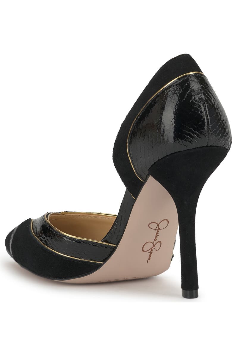 Jessica Simpson Vuley d'Orsay Pump, Alternate, color, Black/ Gold