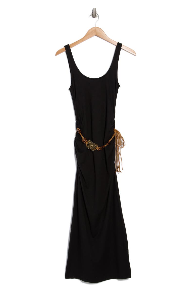 Madden Girl Belted Maxi Tank Dress, Alternate, color, Black