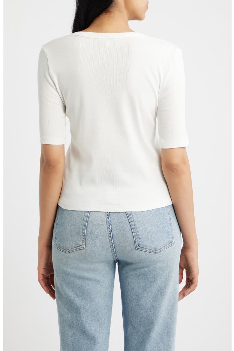 Henley Tee, Alternate, color, COCONUT MILK