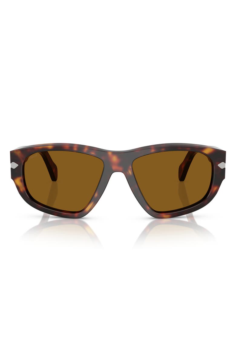 Persol 55mm Irregular Sunglasses, Main, color, Havana / Brown