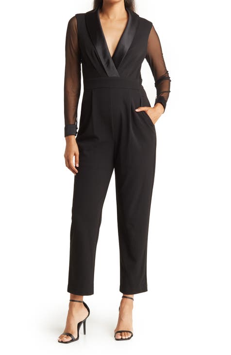 Eliza J Sheer Sleeve Jumpsuit Nordstromrack