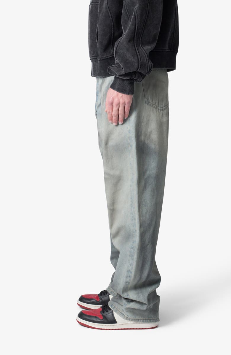 mnml Ultra Baggy Oil Stain Jeans, Alternate, color, Vintage Blue