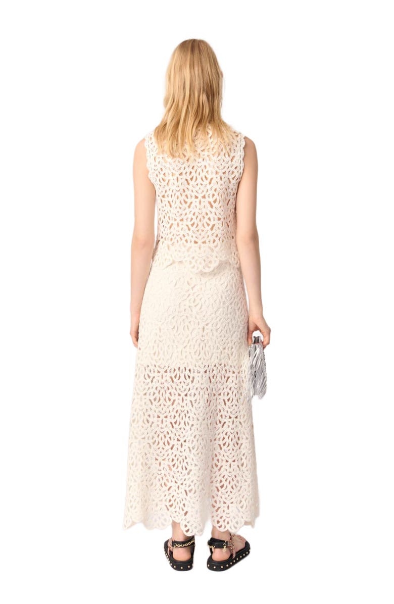 maje Long crochet skirt, Alternate, color, 