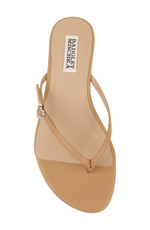 Shop Badgley Mischka Collection Dynah Flip Flop In Reed Leather