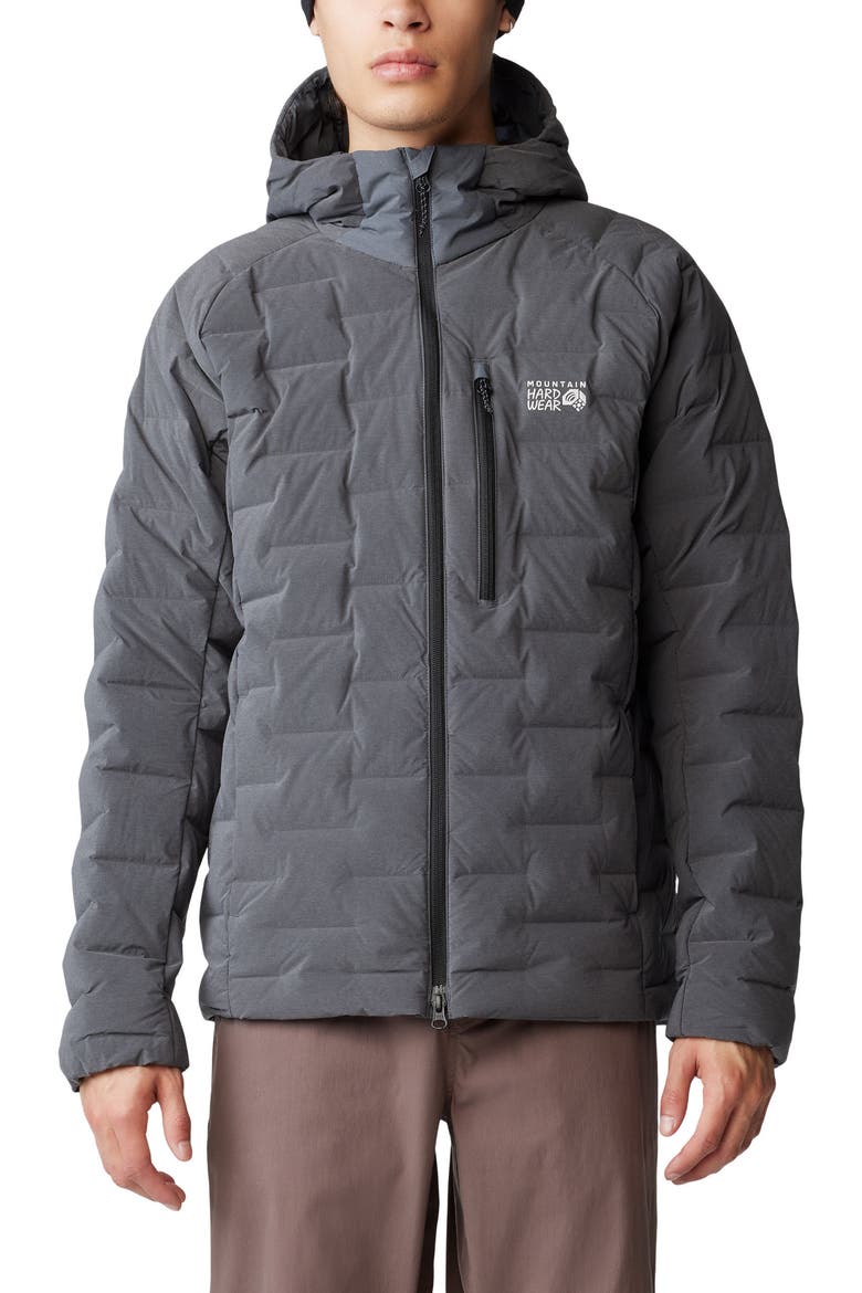 Stretchdown™ 700 Fill Power Down Hooded Jacket, Alternate, color, VOLCANIC HEATHER