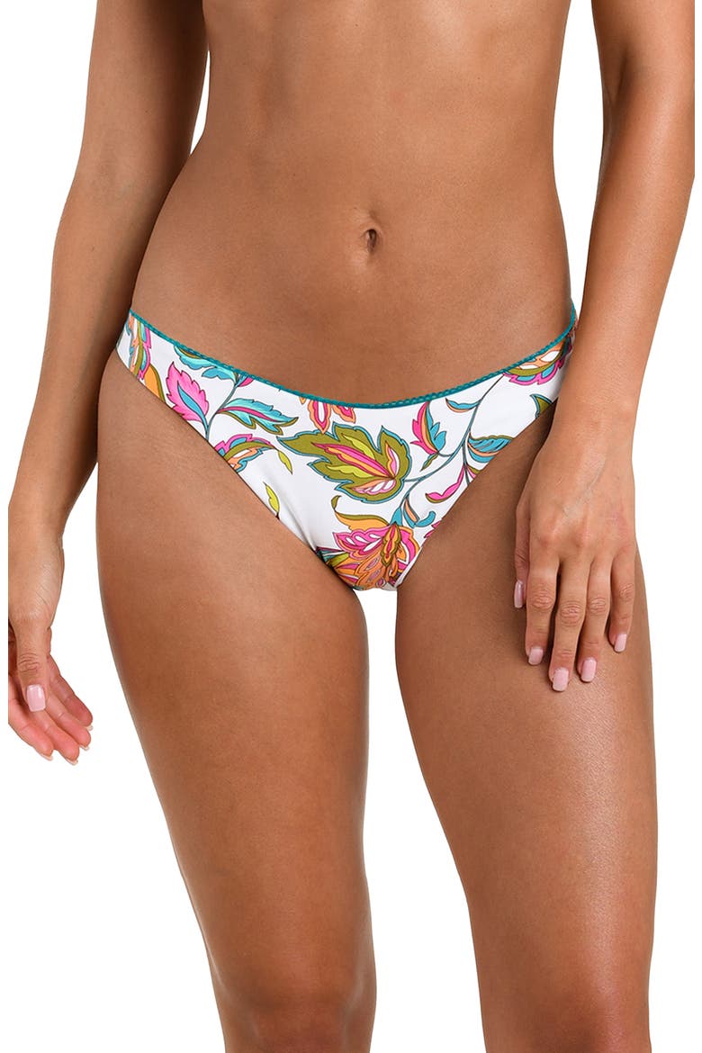 Wild Vines French Cut Bikini Bottoms, Main, color, WHITE MULTI