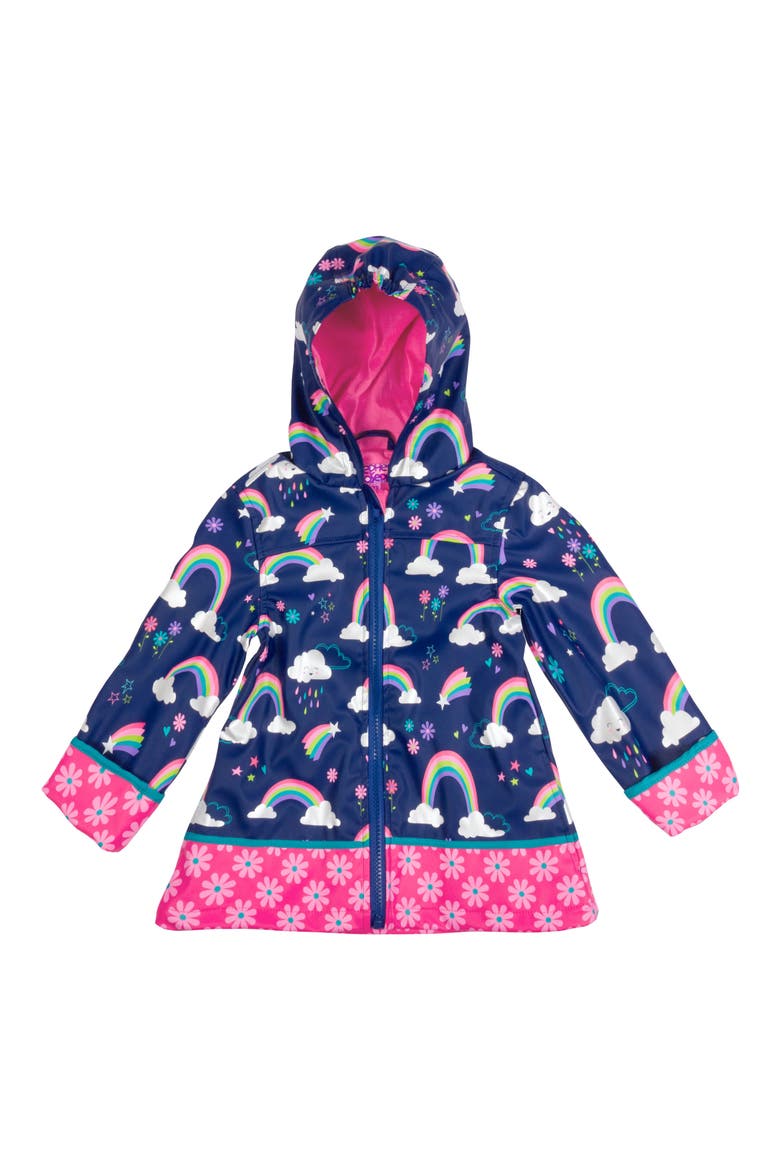 Print Raincoat & Umbrella Set, Alternate, color, RAINBOW