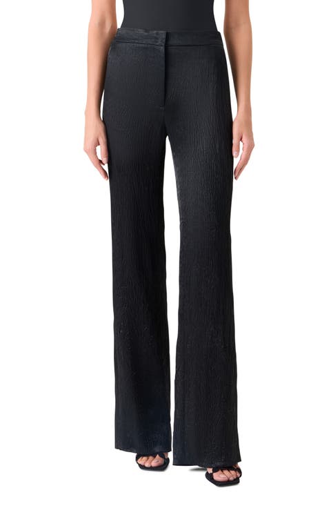 Marla Crinkled Satin Straight Leg Pants