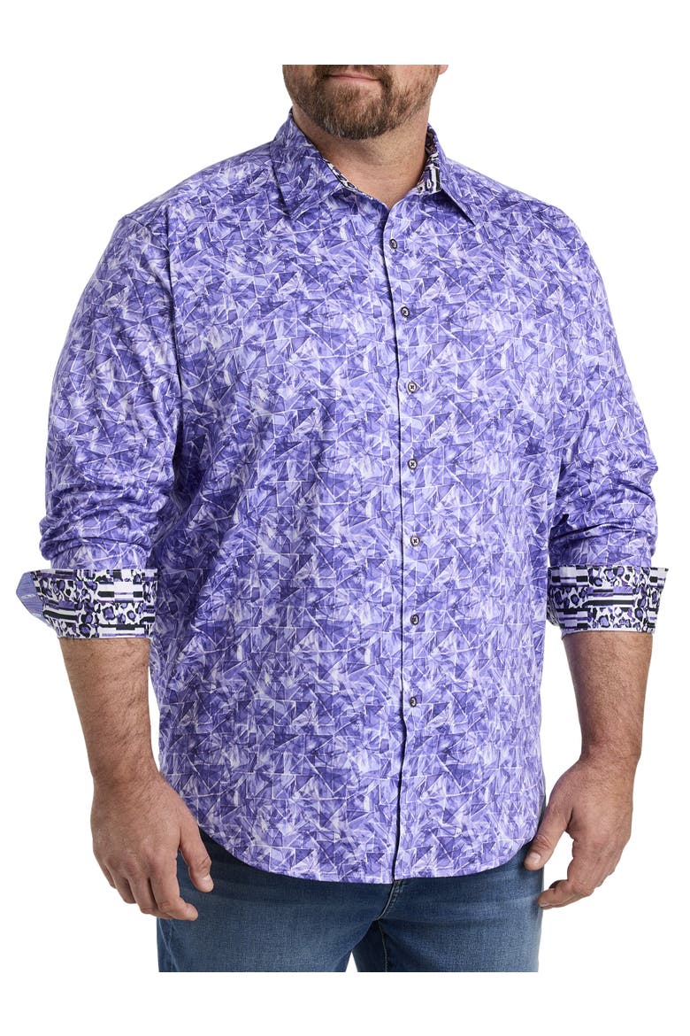 Big & Tall Kimball Sport Shirt, Main, color, PURPLE