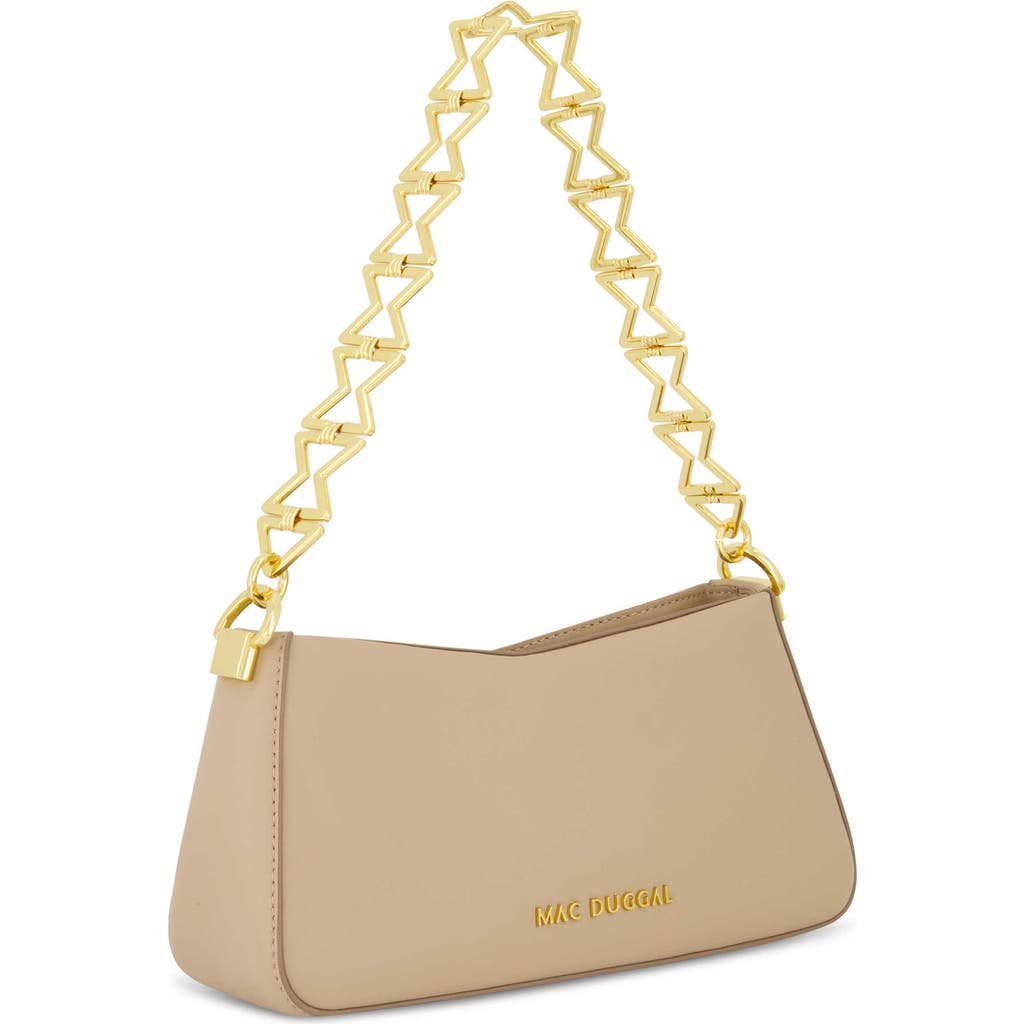 Mac Duggal Women's Medium Chain-link & Leather Shoulder Bag In Taupe