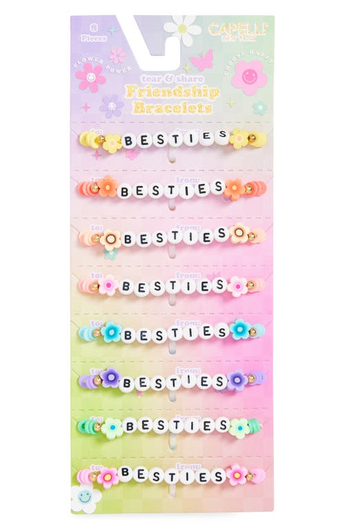 CAPELLI NEW YORK CAPELLI NEW YORK KIDS' ASSORTED 8-PACK FLOWER BESTIES BRACELETS