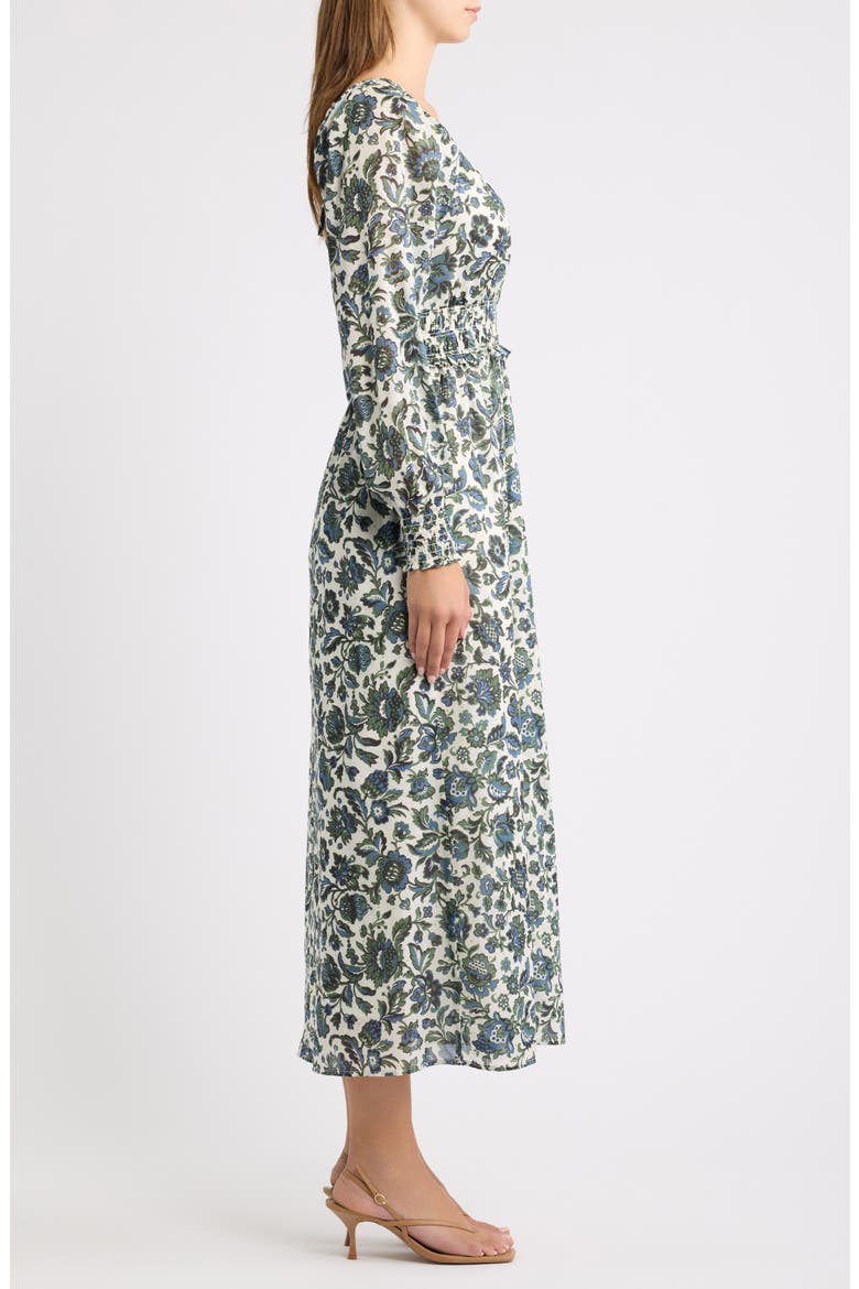 Eugenia Nap Midi Dress, Alternate, color, AUTUMN FLORAL BLOCK