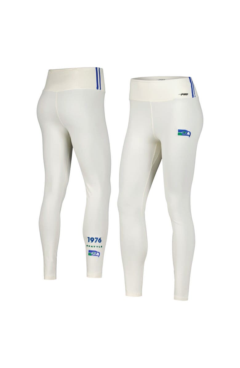 PRO STANDARD Women's Pro Standard Cream Seattle Seahawks  Retro Classic Jersey Leggings, Alternate, color, 