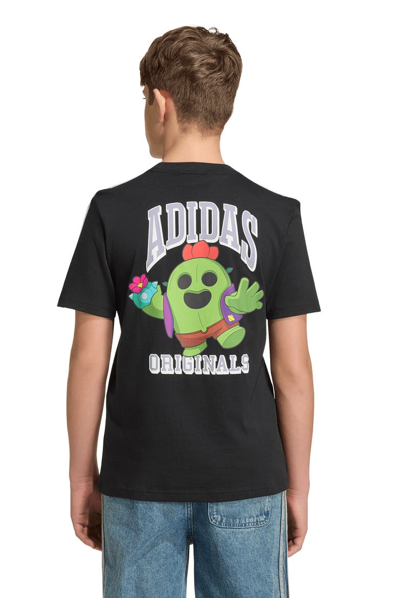 Kids' Brawl Stars Graphic Loose T-Shirt, Alternate, color, BLACK/ WHITE