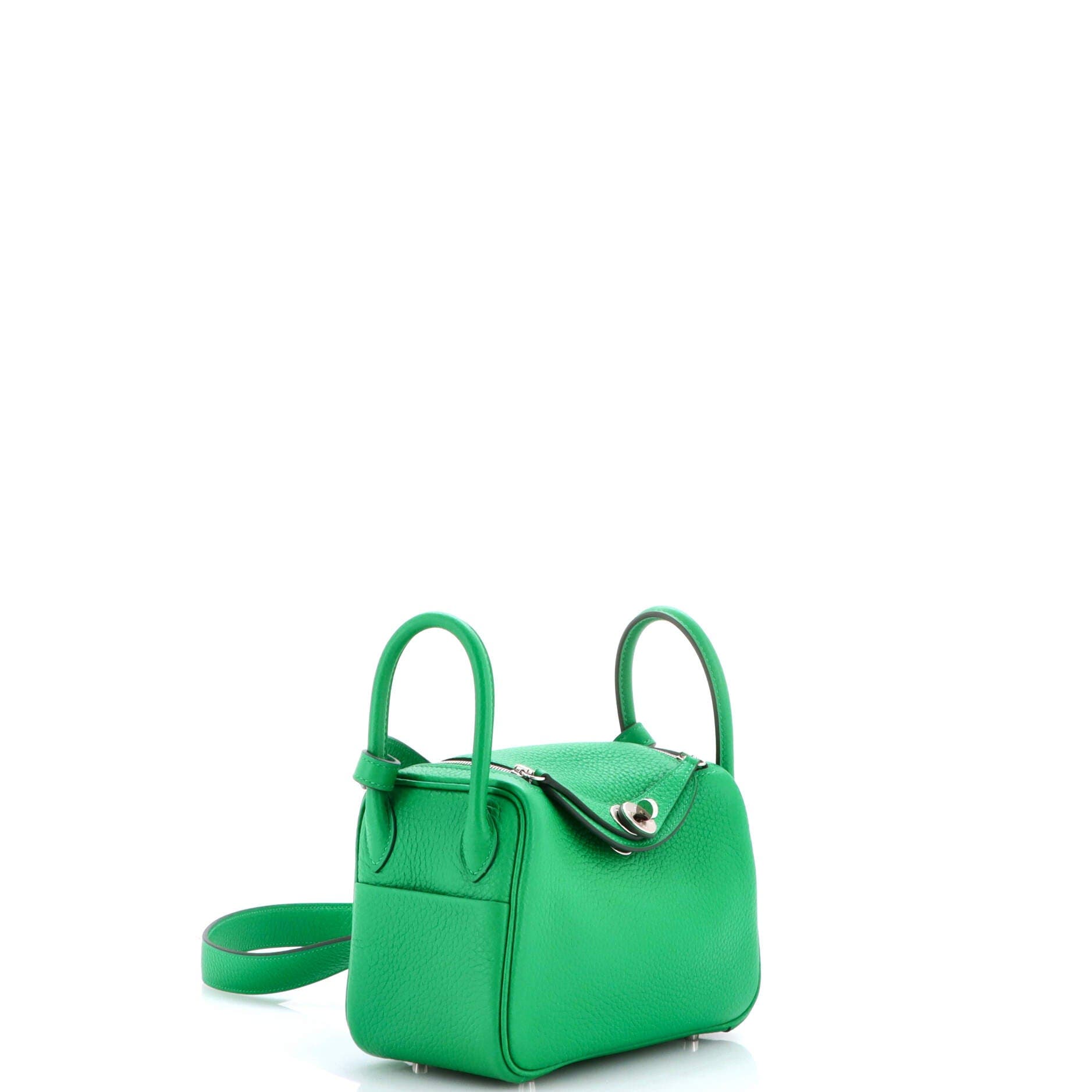 Pre-Owned Hermes Lindy Bag Clemence Mini, Alternate, color, Green