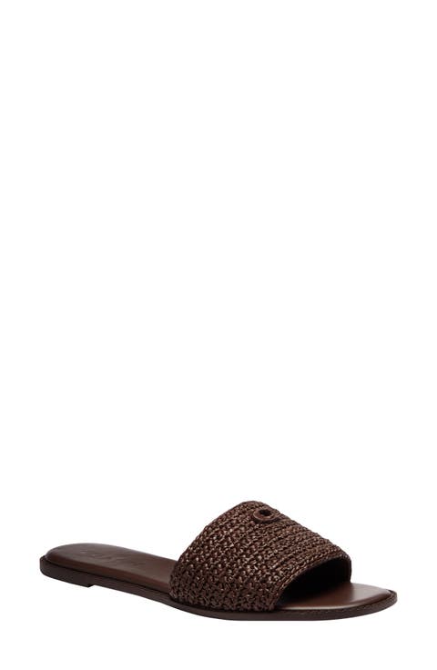 Holly Raffia Slide Sandal
