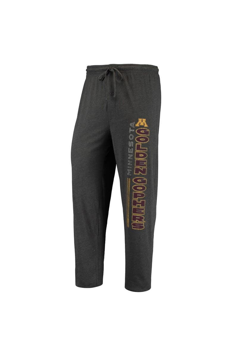 CONCEPTS SPORT Men's Concepts Sport Heathered Charcoal/Maroon Minnesota Golden Gophers Meter T-Shirt & Pants Sleep Set, Alternate, color, 