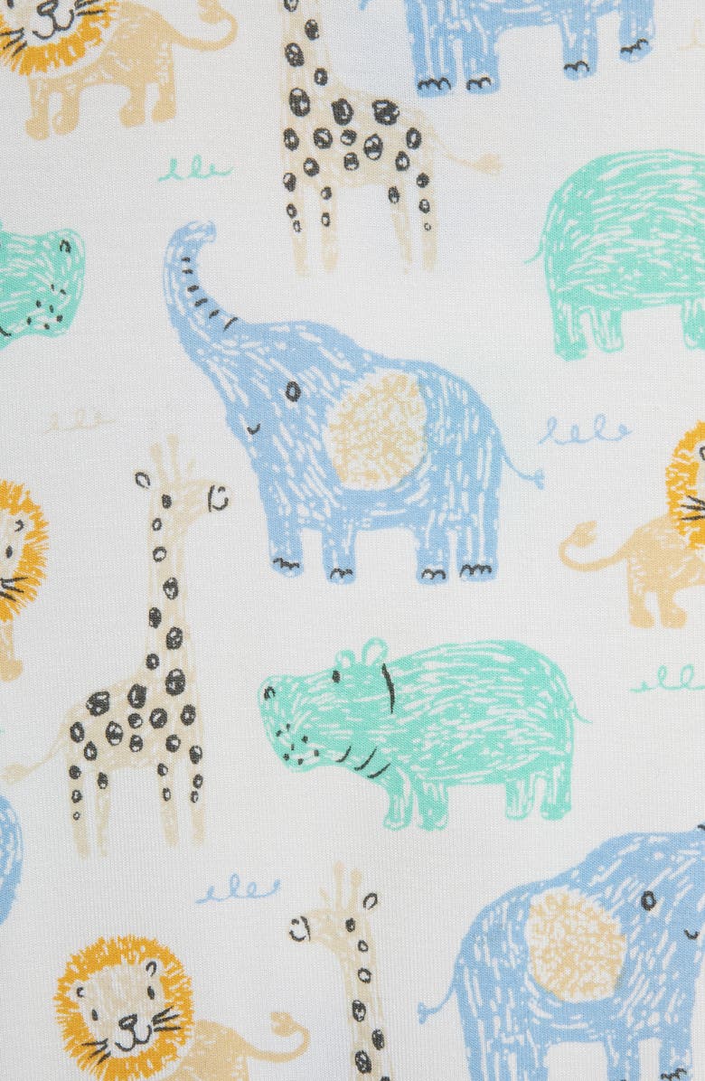 Little Me Jungle Sketch Footie, Alternate, color, Multi White