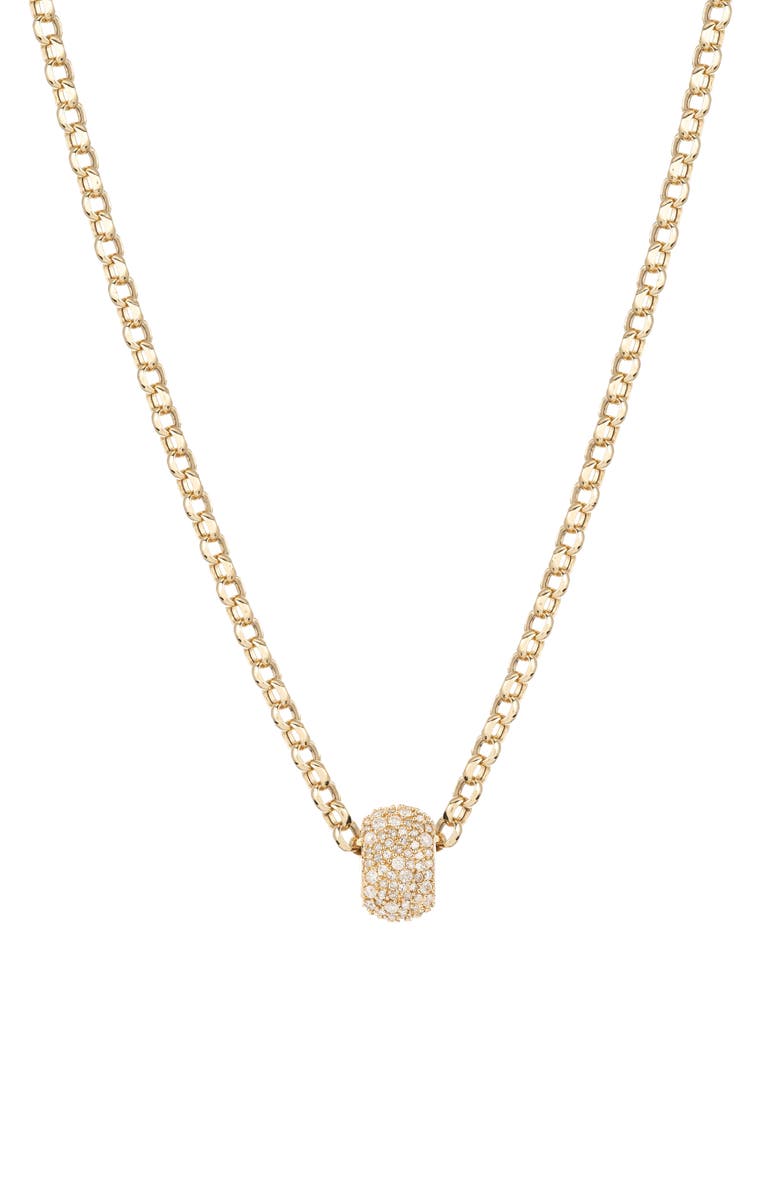 Adina Reyter Bead Party Diamond Pavé Necklace, Main, color, Yellow Gold