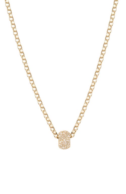 Shop Adina Reyter Bead Party Diamond Pavé Necklace In Yellow Gold
