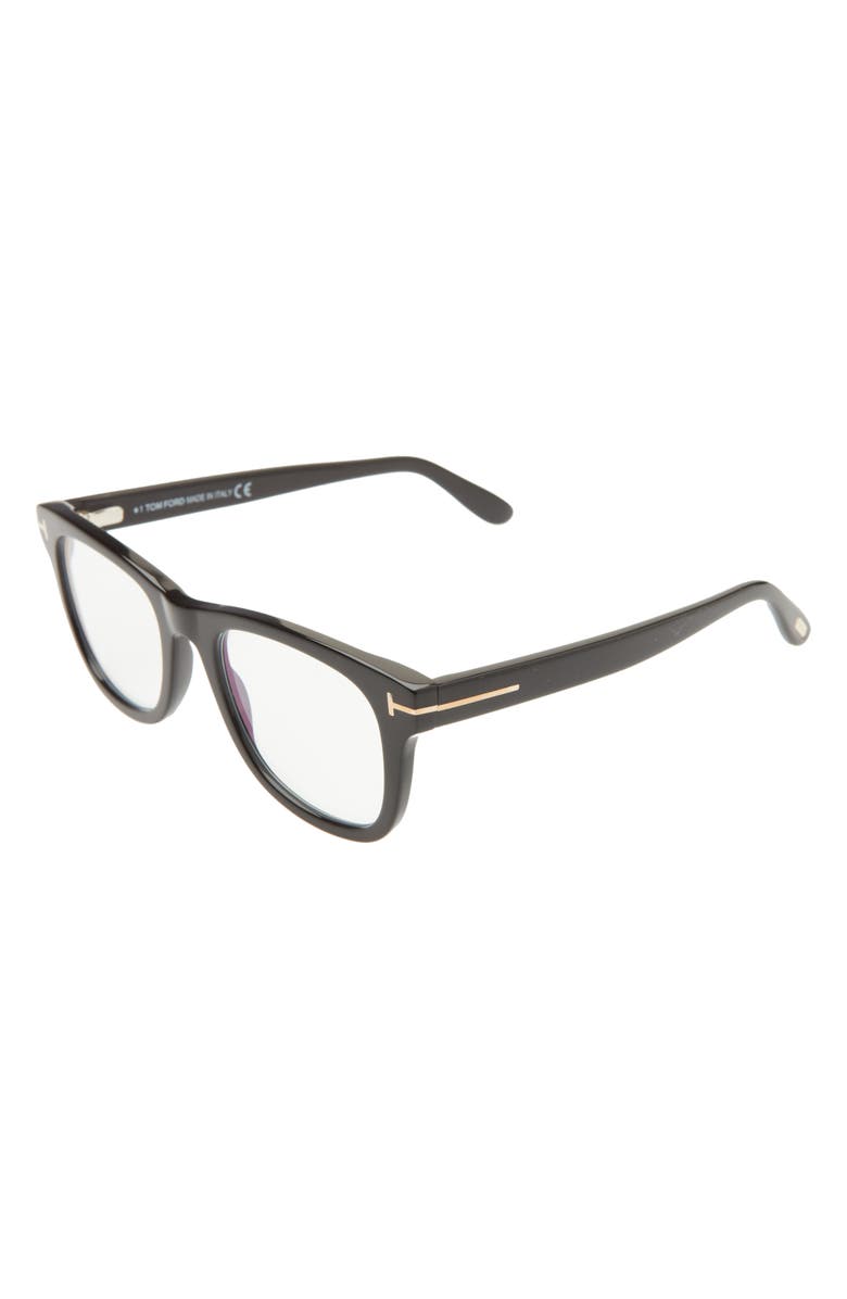 TOM FORD 55mm Square Blue Light Blocking Reading Glasses, Alternate, color, 
