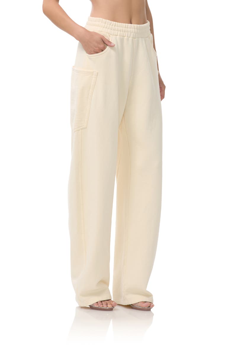 Ryan Cotton Barrel Sweatpants, Alternate, color, VINTAGE WHITE