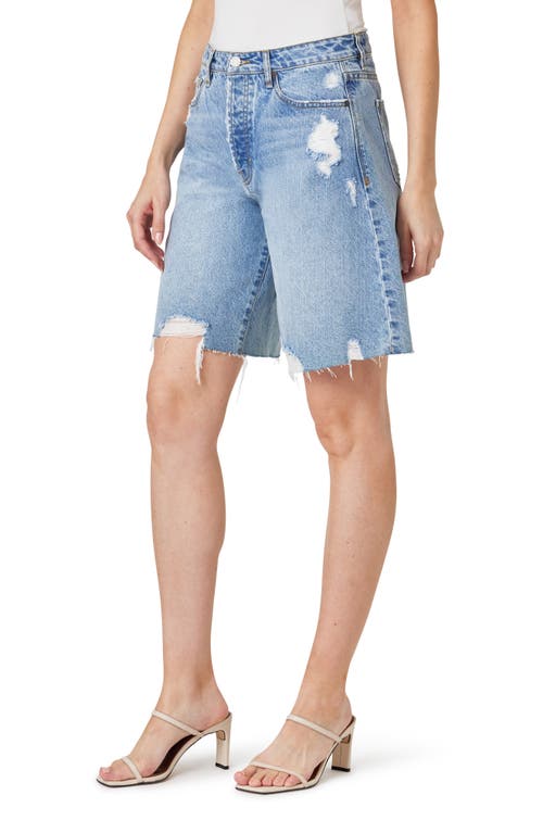 Shop Habitual Easy Long Cutoff Denim Shorts In Pacific