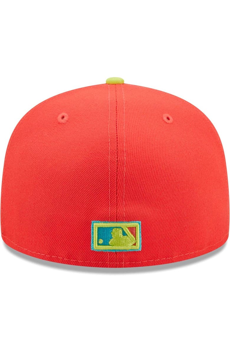 New Era Men's New Era Red/Neon Green New York Yankees Lava Highlighter Combo 59FIFTY Fitted Hat, Alternate, color, Red