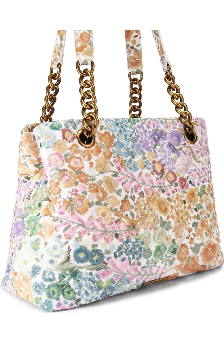 Kurt Geiger London Floral Couture Kensington Floral Quilted Leather Tote, Alternate, color, Floral Multi
