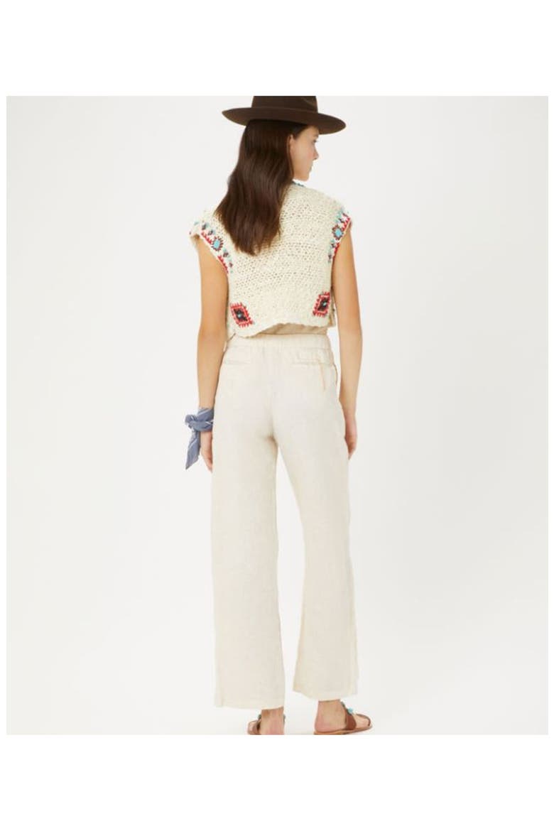 Drawstring Linen Trousers, Alternate, color, Ecru