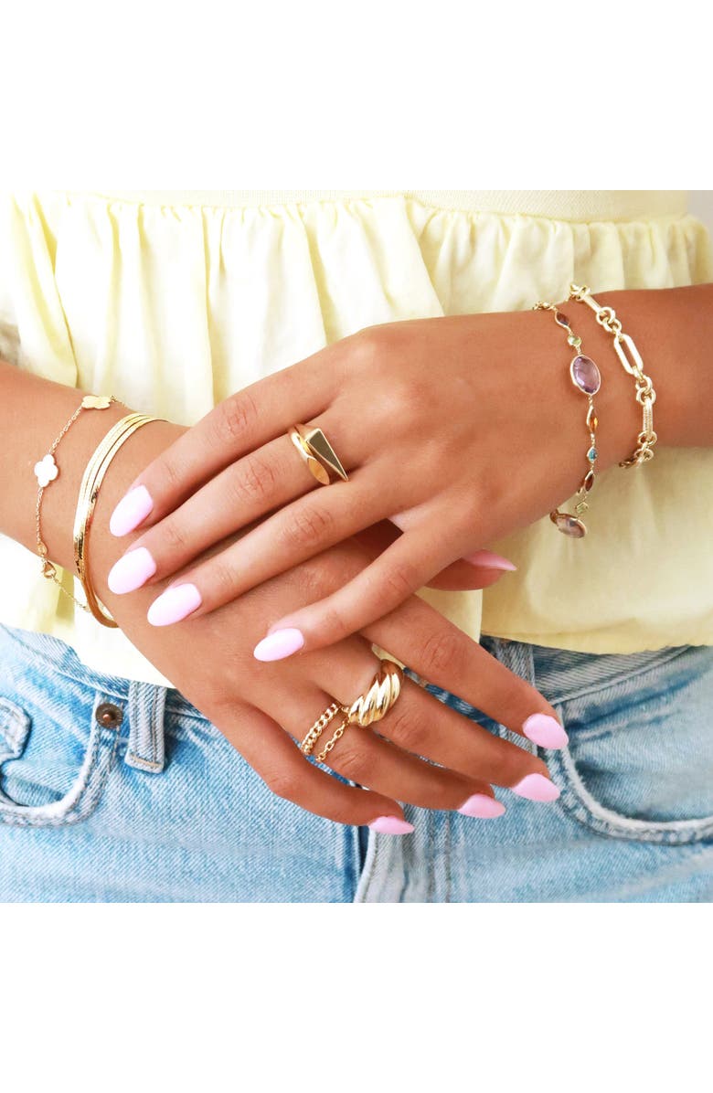 The Lovery Fine Jewelry Geometric Gold Ring, Alternate, color, Yellow Gold