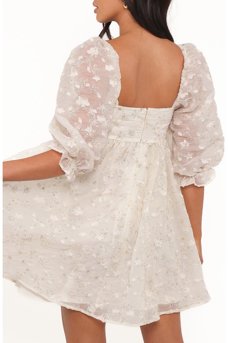 Lillian Lace & Sequin Minidress, Alternate, color, IVORY SEQUIN