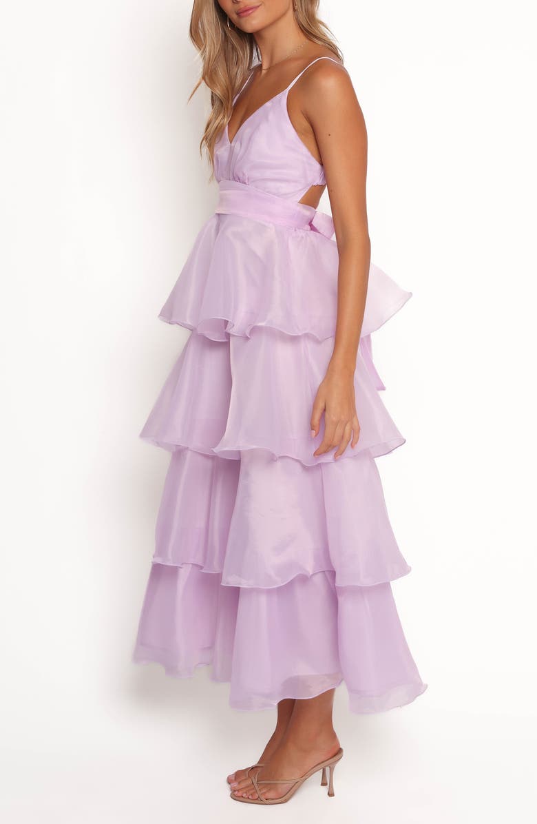 Petal & Pup Winslet Tiered Organza Maxi Dress, Alternate, color, Lilac