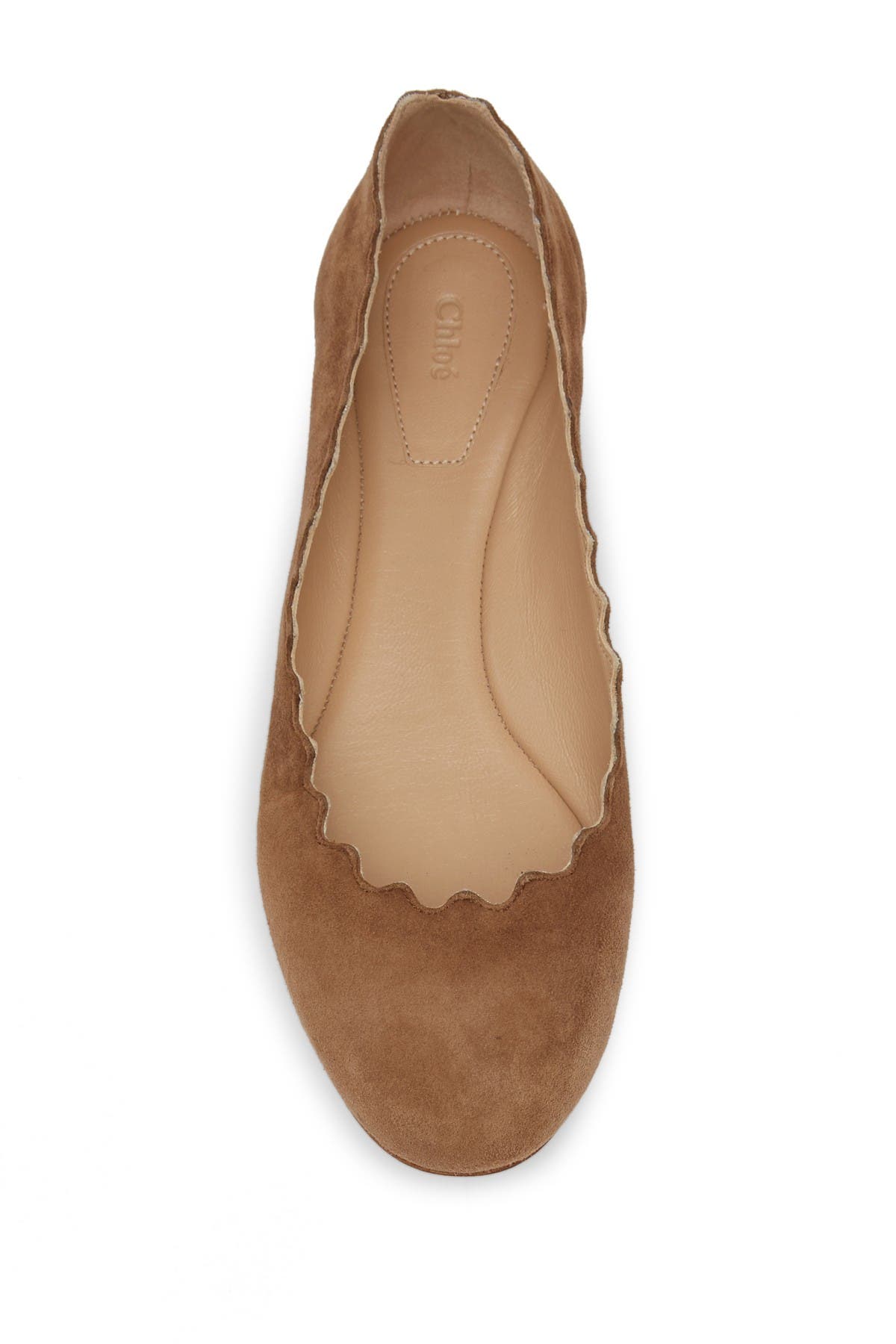Chloé Lauren Scalloped Ballet Flat, Alternate, color, 