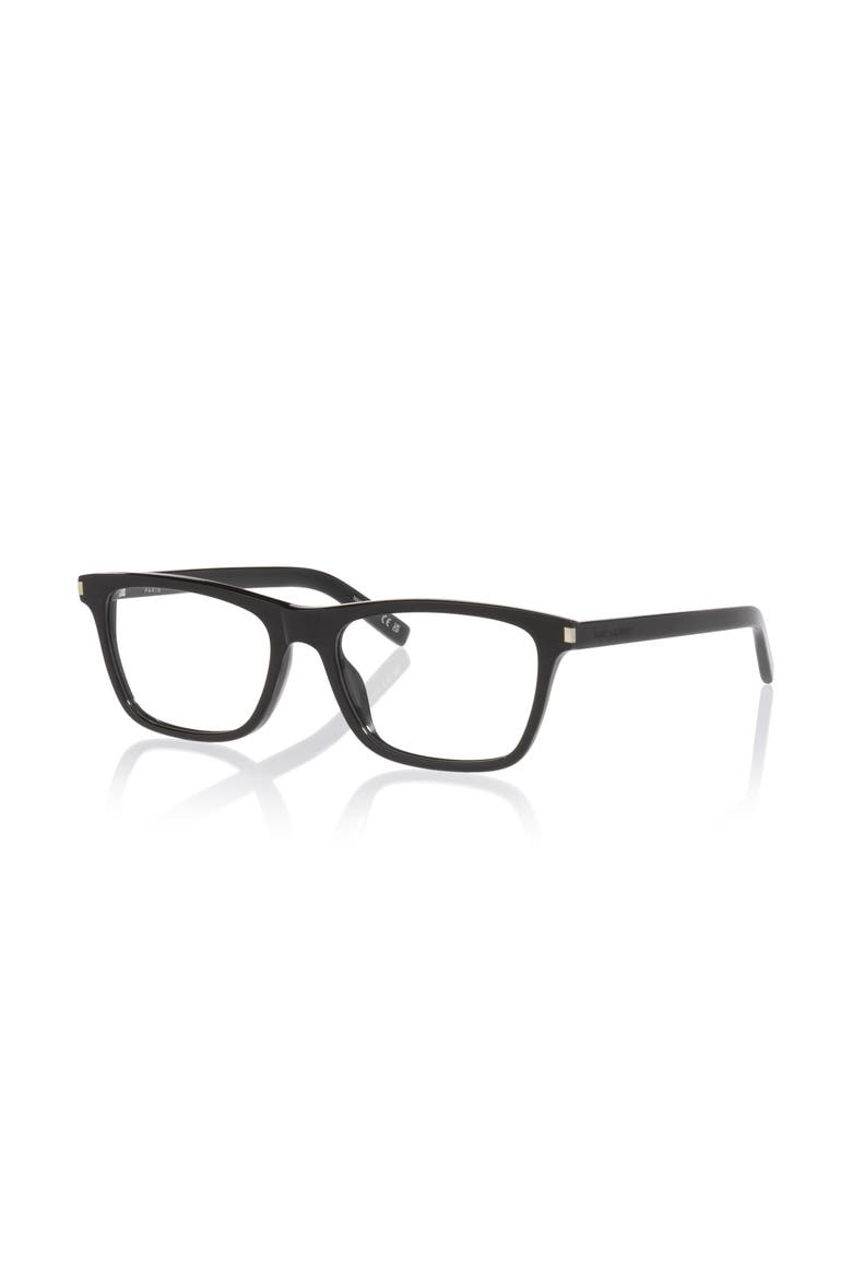56mm Rectangle optical glasses, Main, color, Black