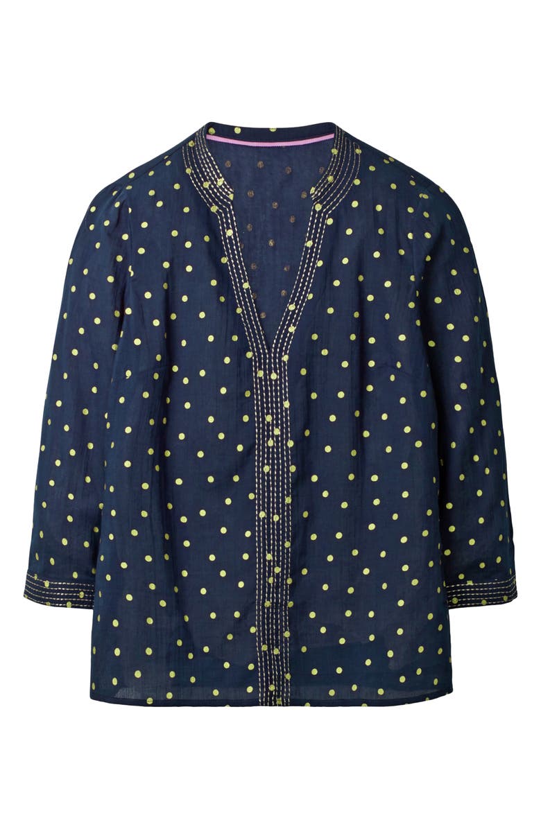 Boden Rosanna Metallic Embroidered Top, Alternate, color,