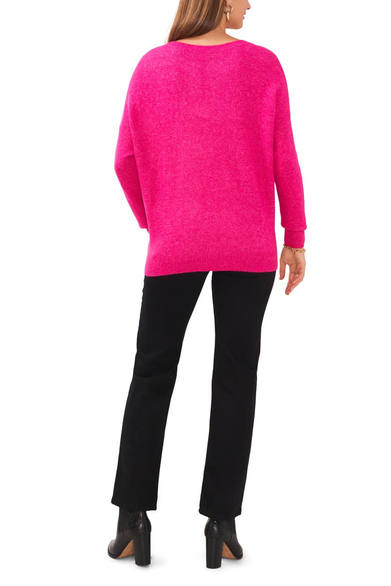 Drop Shoulder V-Neck Sweater, Alternate, color, EUPHORIA