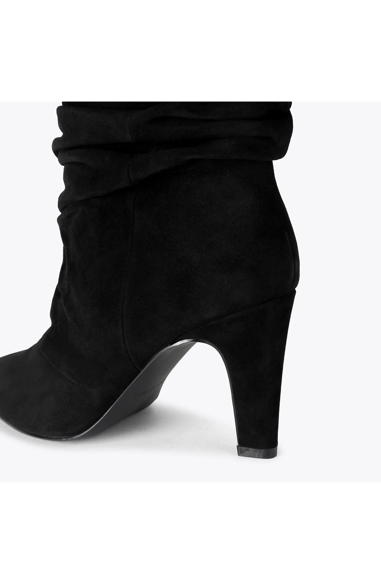 Elizabeth Slouch Leather Bootie, Alternate, color, BLACK