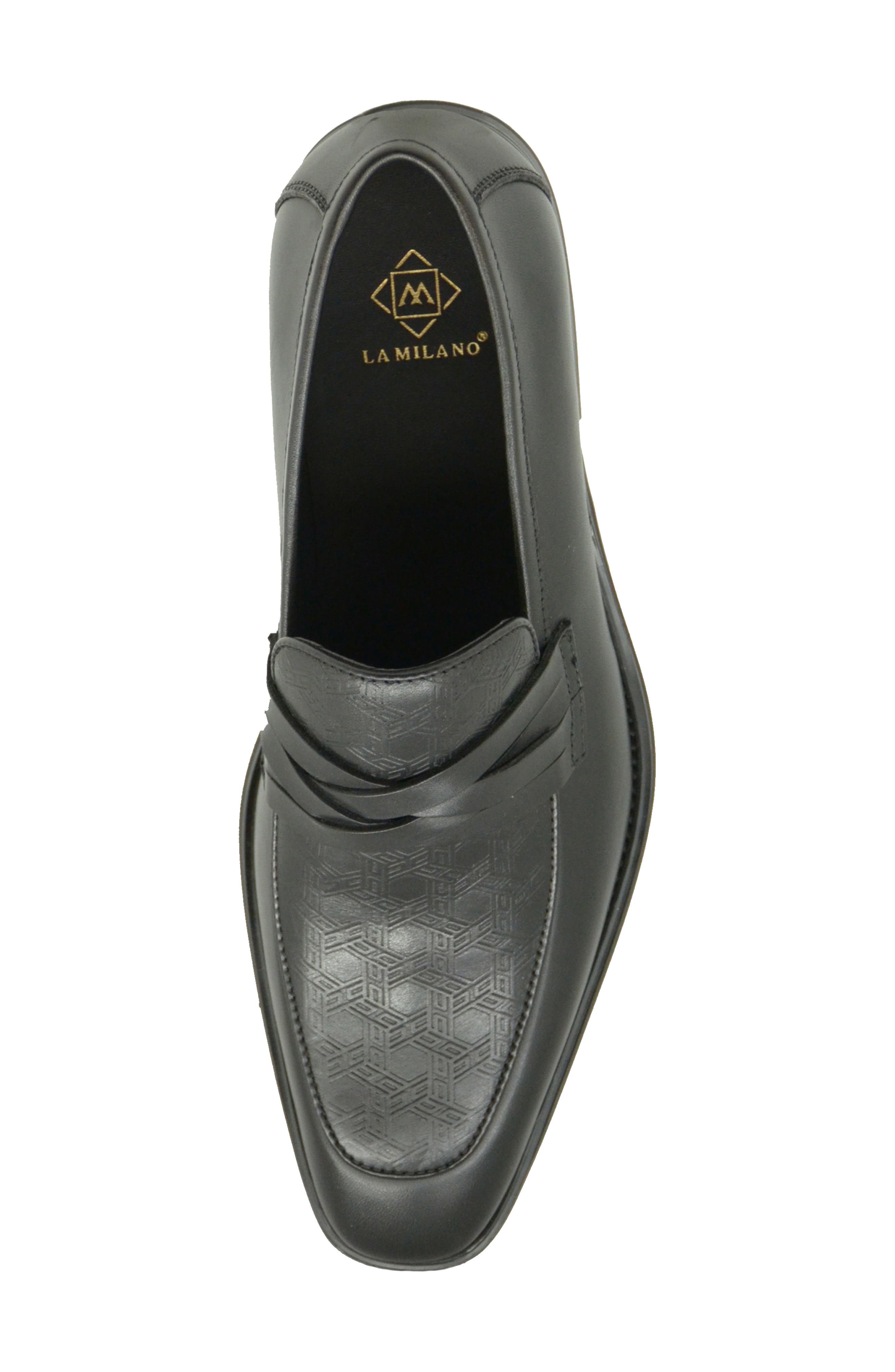 Pollock Leather Loafer, Alternate, color, BLACK