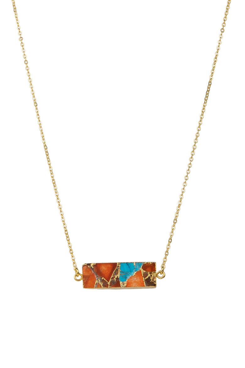 Rectangle Gemstone Necklace, Main, color, MULTI