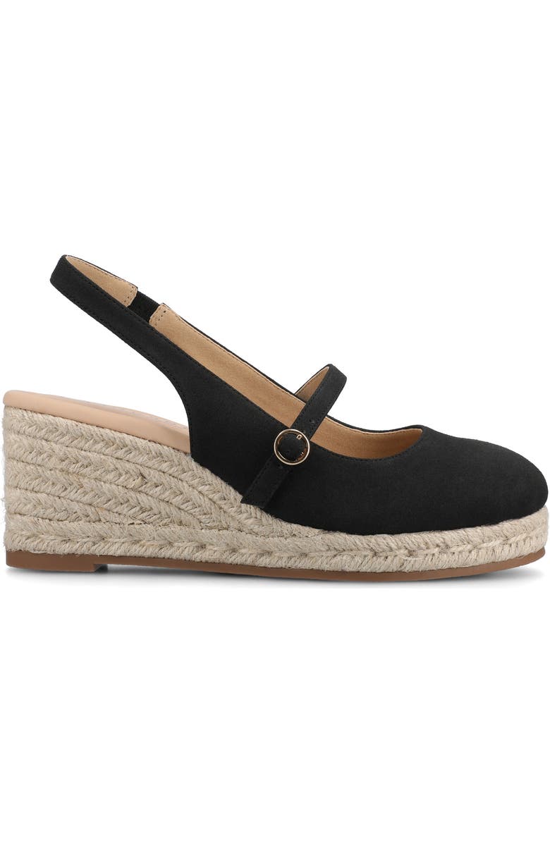 Journee Collection Asmyna Wedge Espadrille Pump, Alternate, color, Black