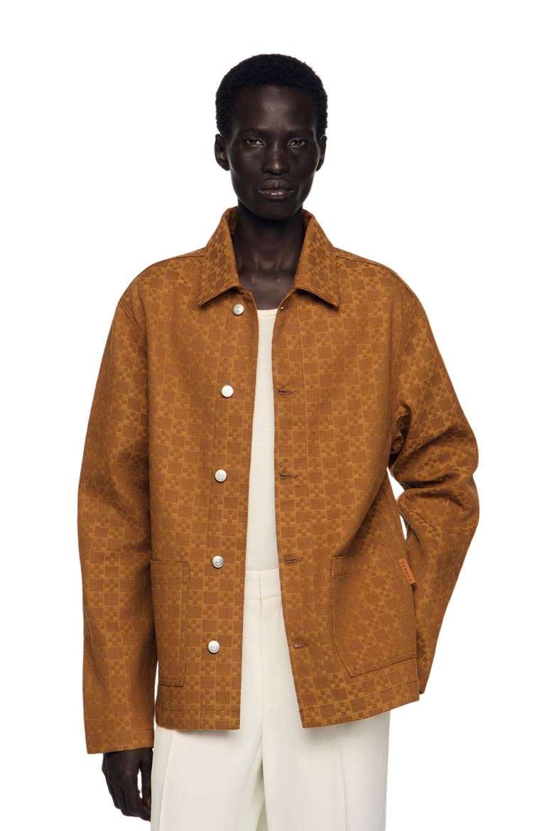 Square Cross denim jacket, Main, color, Camel