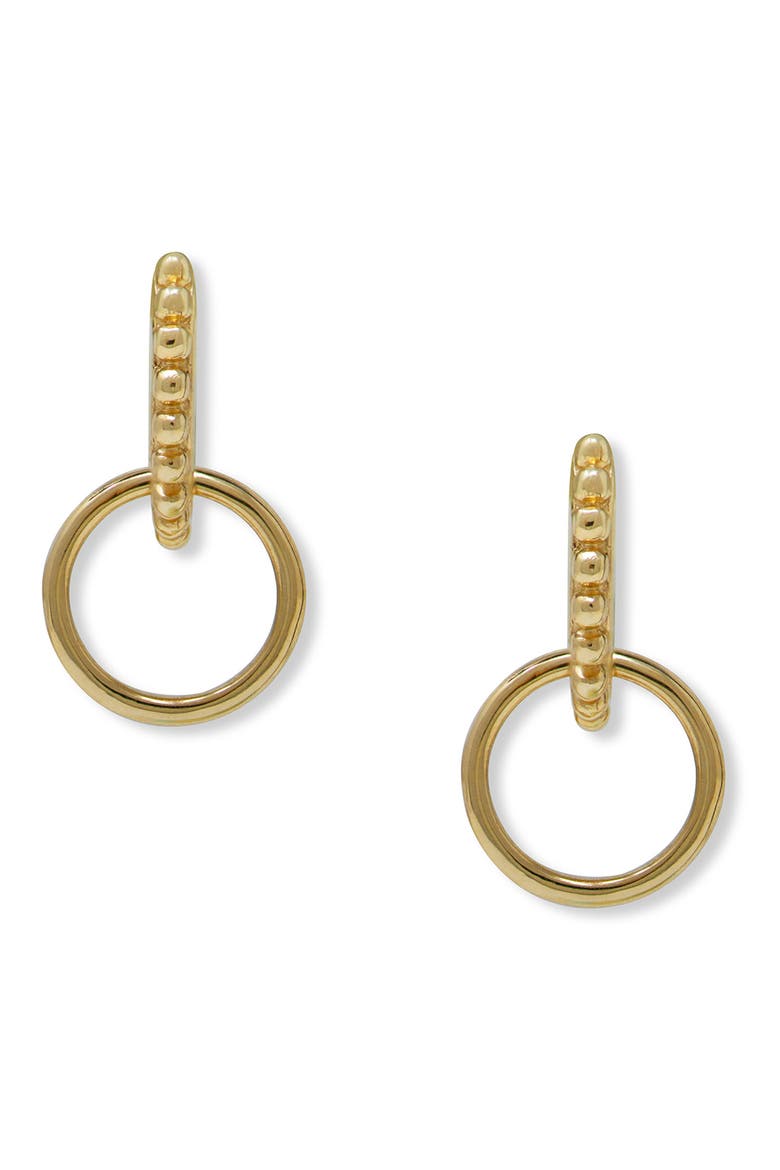 Dew Drop Claire Round Drop Earrings, Main, color, YELLOW GOLD