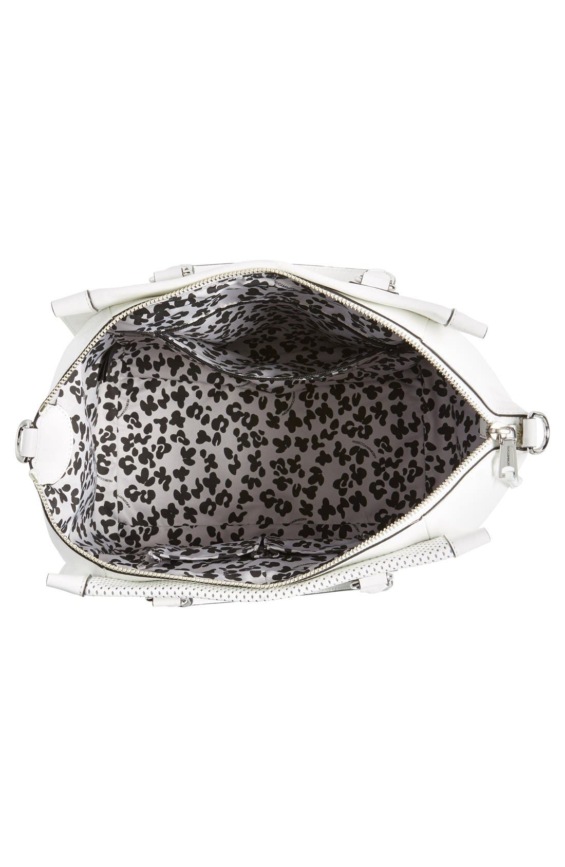'Bowery' Satchel, Alternate, color, WHITE/ SILVER